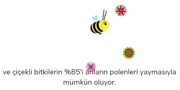 Arılar Ve Çiçekler Doodle