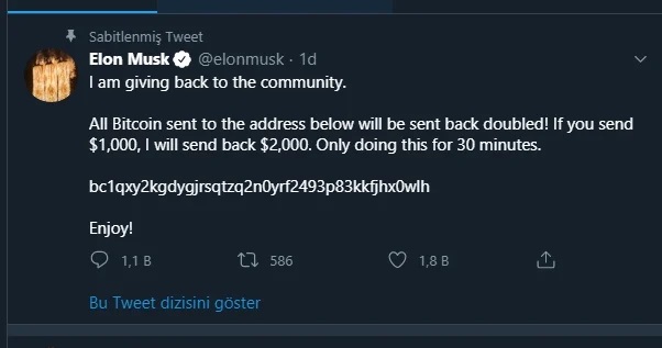 Elon Musk Twitter Hesabı Çalındı