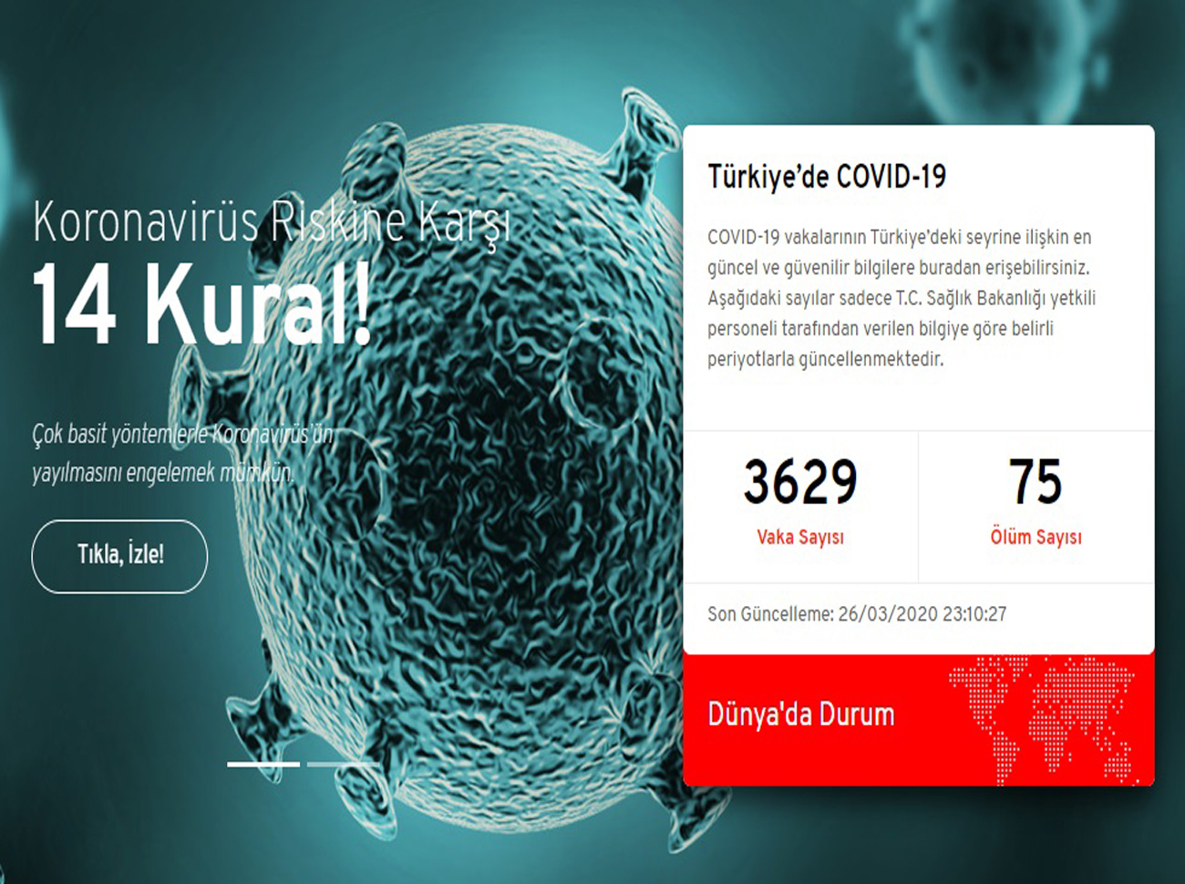 Tübitak Korona Virüs Portalı Açıldı