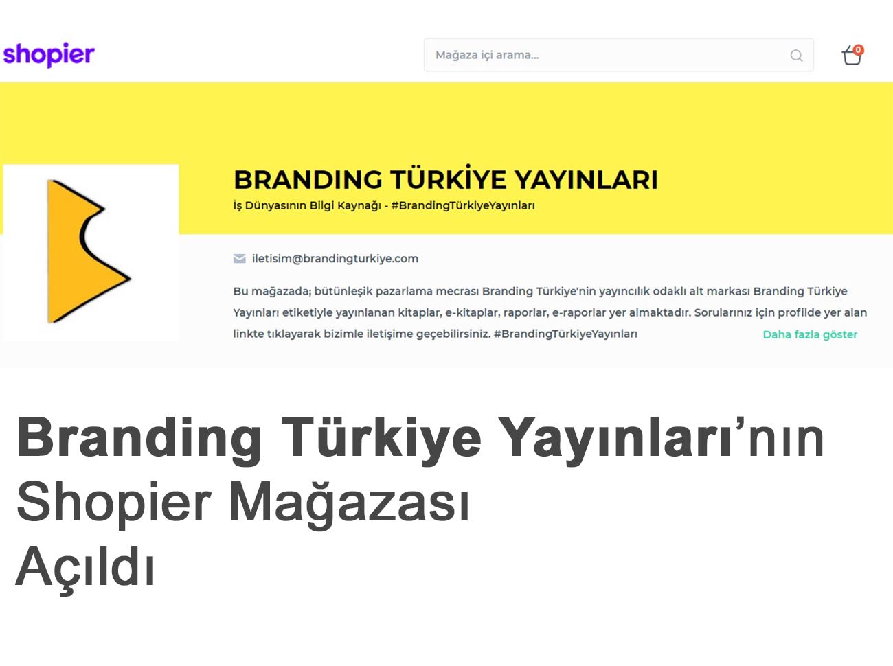 Branding Türkiye Yayınları'nın Shopier Mağazası