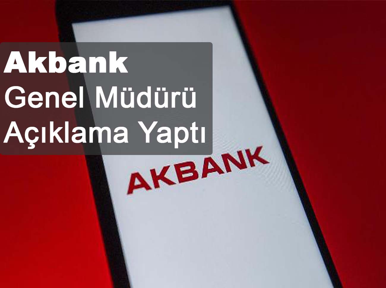 Akbank Genel Müdürü Açıklama Yaptı